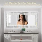 Infinity mirror with LED edge effect glowing