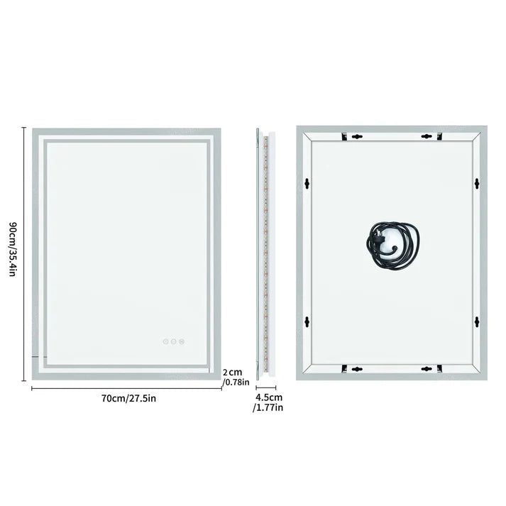 Super Bright LED Bathroom Backlit Mirror – Anti-Fog, Dimmable, and Touch Controls - Uncategorized | LightMirror.in Super Bright LED Bathroom Backlit Mirror – Anti-Fog, Dimmable, and Touch Controls - Uncategorized | LightMirror.in