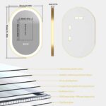 Frontlit Oval LED Illuminated Bathroom Mirror with Frame and Anti-Fog