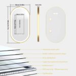 Frontlit Oval LED Illuminated Bathroom Mirror with Frame and Anti-Fog