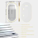 Frontlit Oval LED Illuminated Bathroom Mirror with Frame and Anti-Fog