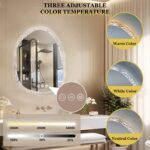 Irregular LED Bathroom Mirror with Touch Sensor, Anti-Fog, and Backlit Lighting