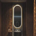 Frontlit Oval LED Illuminated Bathroom Mirror with Frame and Anti-Fog