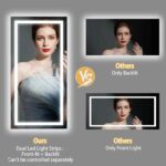 Smart LED Bathroom Mirror with Bluetooth Speaker, Anti-Fog, and Dimmable Lighting