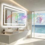 Smart LED Bathroom Mirror with Bluetooth Speaker, Anti-Fog, and Dimmable Lighting