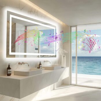 Smart LED Bathroom Mirror with Bluetooth Speaker, Anti-Fog, and Dimmable Lighting - Uncategorized | LightMirror.in