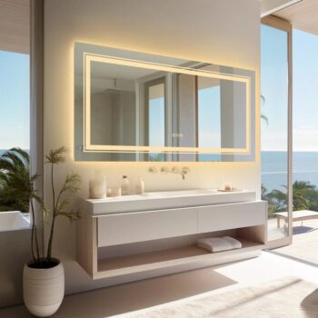 Frameless LED Bathroom Mirror with Dual Lighting, Anti-Fog, and Touch Controls - Uncategorized | LightMirror.in