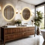 LuxeView LED Oval Bathroom Mirror – Dual Illumination, Anti-Fog, and Dimmable Lighting