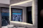 Aevar Rectangle LED Mirror – Customizable Size & Dimmable Lighting