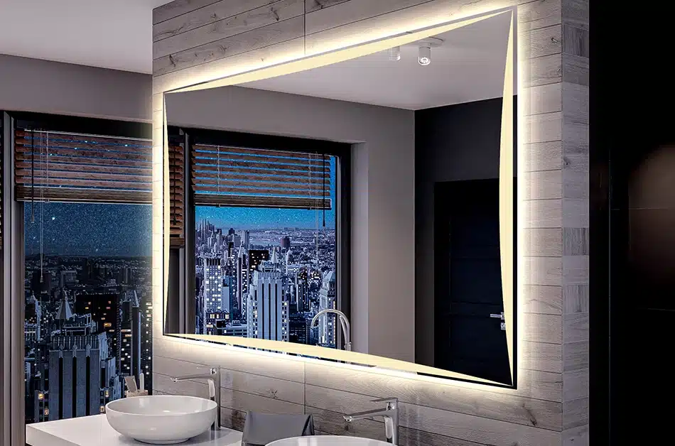 Aevar Rectangle LED Mirror - Customizable Size & Dimmable Lighting - light mirror | LightMirror.in Aevar Rectangle LED Mirror - Customizable Size & Dimmable Lighting - light mirror | LightMirror.in