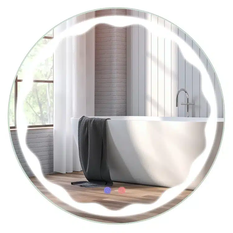Alcott Round LED Mirror | Touch Dimmable 3-Light Vanity - Bathroom Mirror | LightMirror.in Alcott Round LED Mirror | Touch Dimmable 3-Light Vanity - Bathroom Mirror | LightMirror.in
