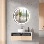 Alcott Round LED Mirror | Touch Dimmable 3-Light Vanity