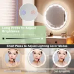 Alcott Round LED Mirror | Touch Dimmable 3-Light Vanity