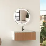 Alcott Round LED Mirror | Touch Dimmable 3-Light Vanity