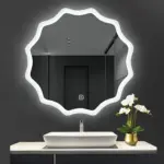 Aldona Round LED Mirror (Dimmable 3-Color Touch Light)