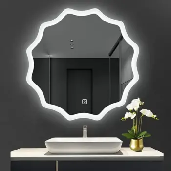 Aldona Round LED Mirror (Dimmable 3-Color Touch Light)