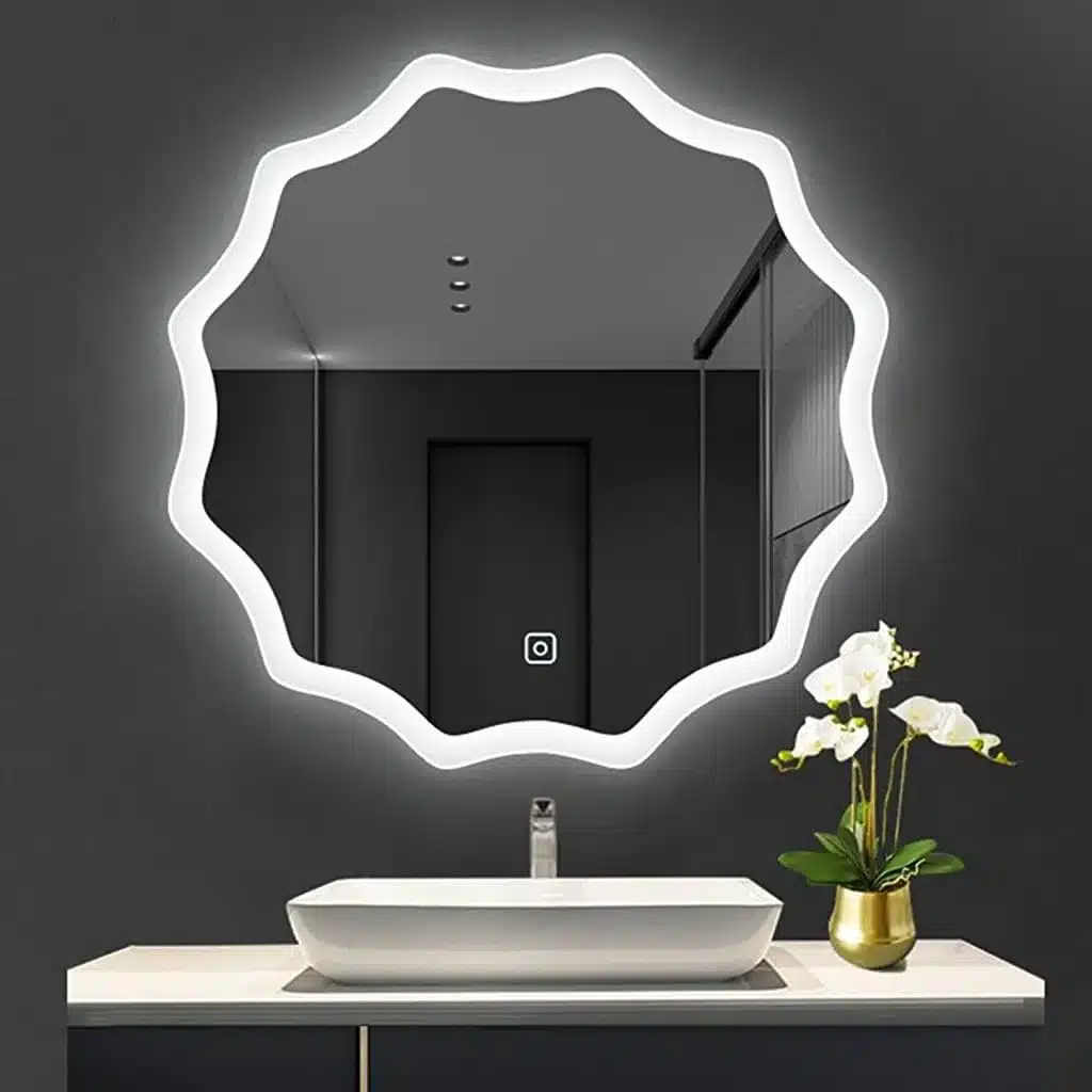 Aldona Round LED Mirror (Dimmable 3-Color Touch Light) Aldona Round LED Mirror (Dimmable 3-Color Touch Light)