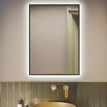 Anakin Wood Framed Rectangle Backlit 3-Color LED Mirror