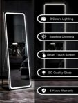 Chic LED Standing Mirror – HD Imported Belgium & HiLight Illumination