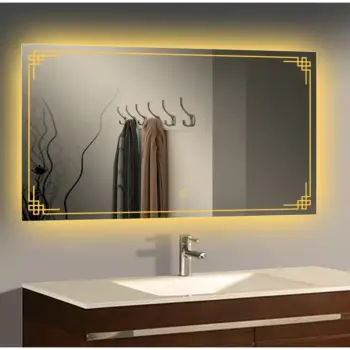 Alladin Rectangle LED Mirror - Customizable Sizes & Dimmable Light
