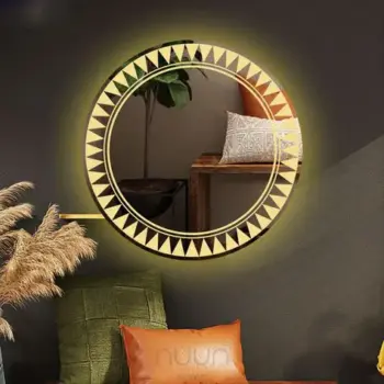 Anahi Round LED Mirror | 3-Color Touch Dimming Vanity