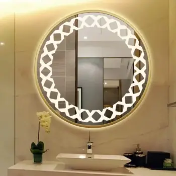 Ancell Metal Round LED Mirror | 3-Light Dimmable Vanity