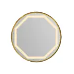 Star-Shaped Olmas LED Round Mirror – Dimmable 3-Light Design