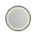 Star-Shaped Olmas LED Round Mirror – Dimmable 3-Light Design
