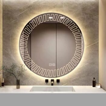 Apollo Round LED Bathroom Mirror (3 Lights) | Dimmable