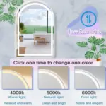 Arch Frameless LED Mirror – Dimmable Vanity Mirror