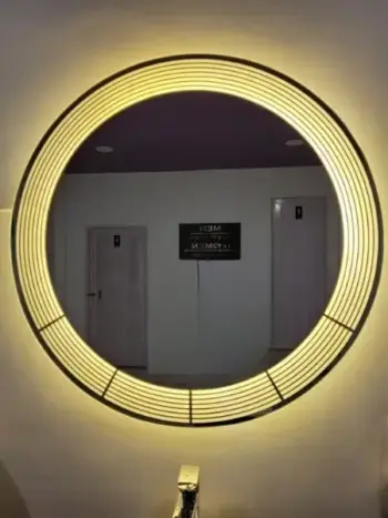 Atherton Round LED Mirror (3 Lights) - Dimmable Vanity Mirror