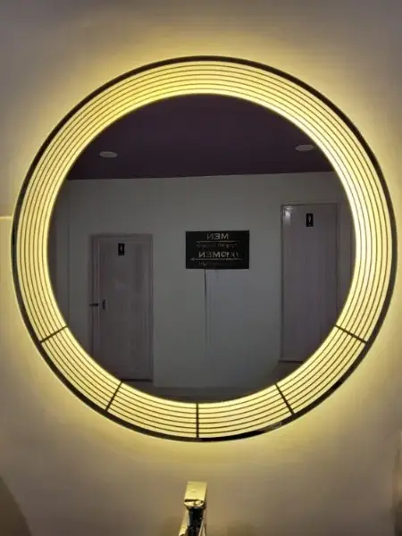 Atherton Round LED Mirror (3 Lights) - Dimmable Vanity Mirror Atherton Round LED Mirror (3 Lights) - Dimmable Vanity Mirror