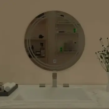 Bartev Round LED Mirror (3 Color Dimmable Touch Lights) - Bathroom Mirror | LightMirror.in