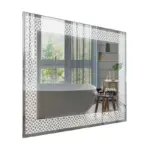 Baxton Rectangular LED Mirror | 3-Light Adjustable Vanity