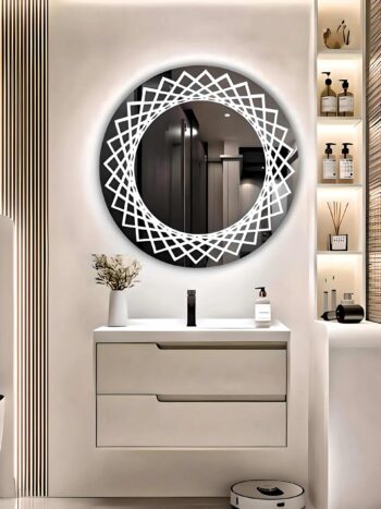 round led mirror frosted design mirror