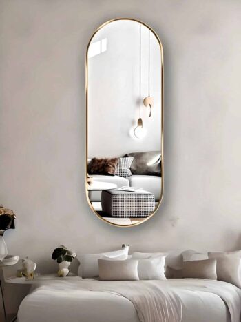 Serene Bedroom Metal Mirror - Anodized & Matte Finish