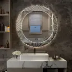 Belig Round LED Mirror (3 Lights) – Dimmable Vanity Mirror