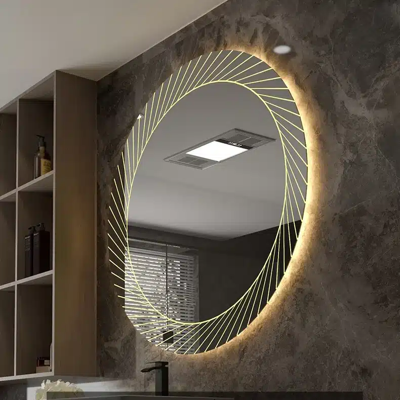 Belig Round LED Mirror (3 Lights) - Dimmable Vanity Mirror - Bathroom Mirror | LightMirror.in Belig Round LED Mirror (3 Lights) - Dimmable Vanity Mirror - Bathroom Mirror | LightMirror.in