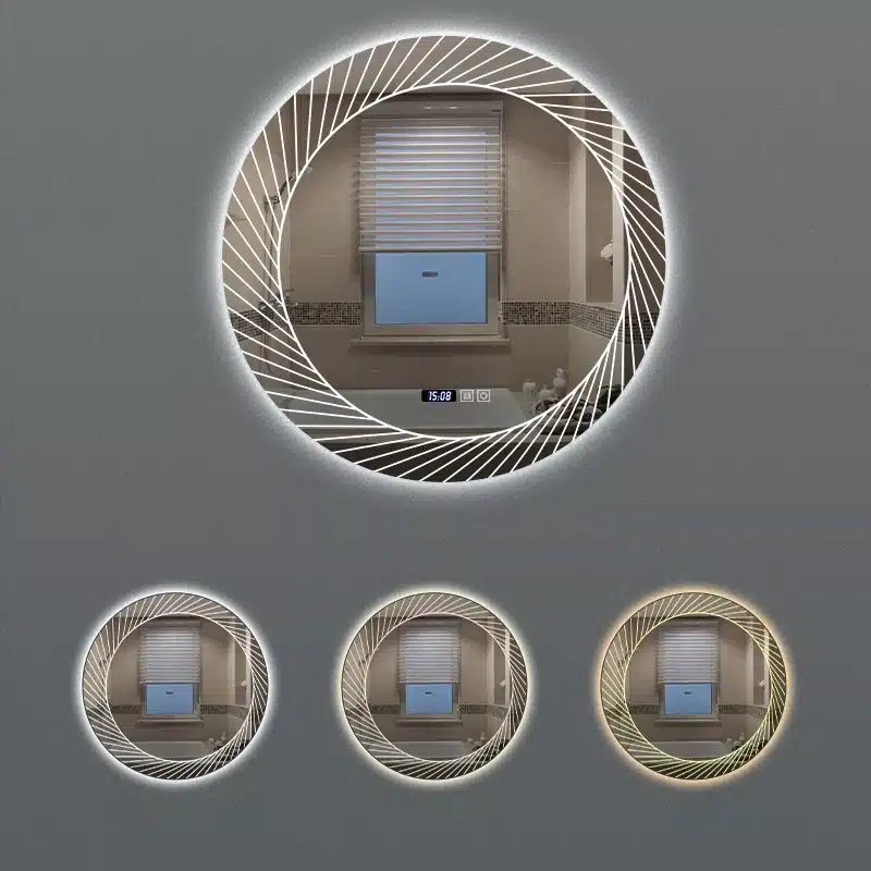 Belig Round LED Mirror (3 Lights) - Dimmable Vanity Mirror - Bathroom Mirror | LightMirror.in Belig Round LED Mirror (3 Lights) - Dimmable Vanity Mirror - Bathroom Mirror | LightMirror.in