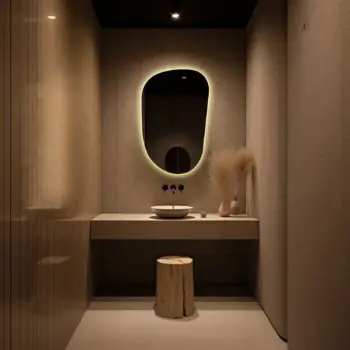 Bellemoor Irregular 3-Color LED Mirror - Irregular Mirror | LightMirror.in