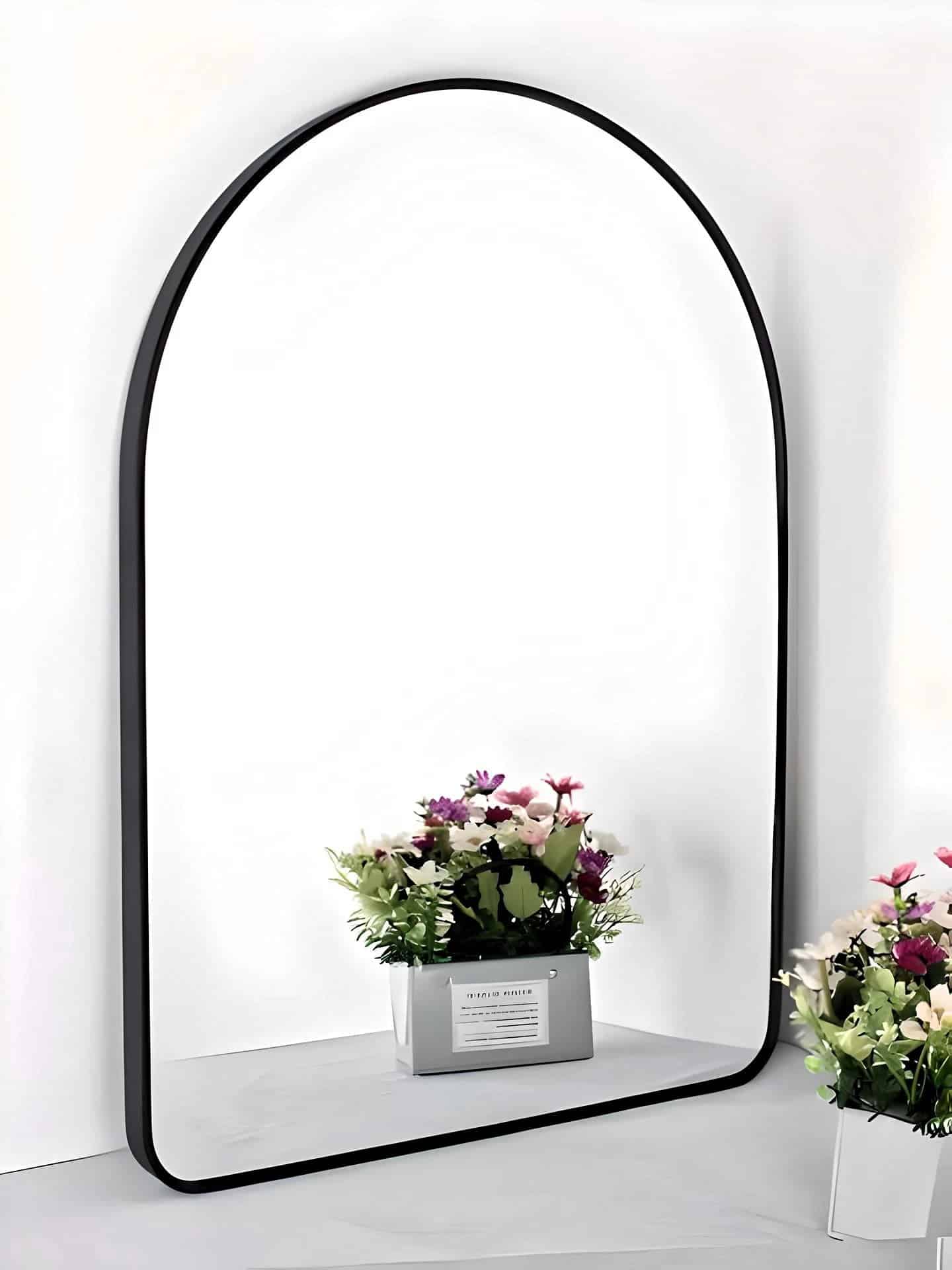 arch shape black frame mirror arch shape black frame mirror