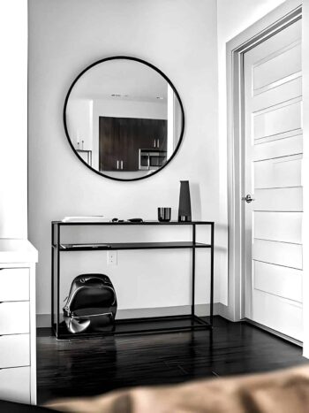 Onyx Round Metal Mirror - Anodized & Matte Finish
