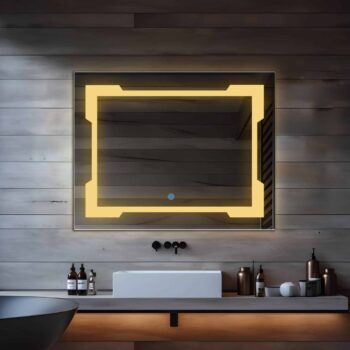 rectangle led mirror frosted design