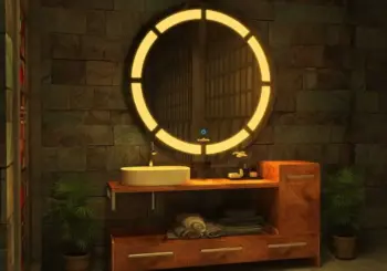 Camyra Round LED Mirror (3 Lights) - Dimmable Vanity Mirror