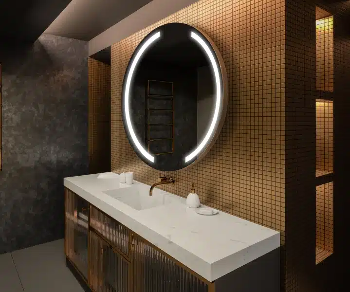 Carminda Round LED Mirror | Dimmable Lighting - Bathroom Mirror | LightMirror.in Carminda Round LED Mirror | Dimmable Lighting - Bathroom Mirror | LightMirror.in