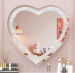 Casmer Crystal Heart 3-Color LED Mirror