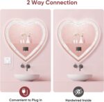 Casmer Crystal Heart 3-Color LED Mirror