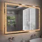 Casmer Crystal Rectangle 3-Color LED Mirror