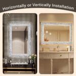 Casmer Crystal Rectangle 3-Color LED Mirror
