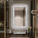 Casmer Crystal Rectangle 3-Color LED Mirror